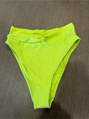 NWOT aerie Neon Lime High-Waist Bikini Bottom